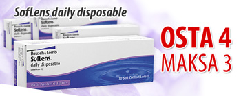 SofLens Daily Disposable: Osta 4 maksa 3!