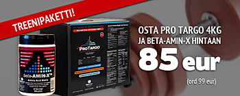 Osta Pro Targo 4kg ja beta-AMIN-X hintaan 85 eur (norm 99 eur)!