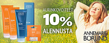 Börlind aurinkovoiteet 10%!