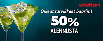 50% alennusta Steltonin baaritarvikkeista! 