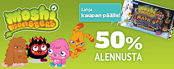 Moshi Monsters 50% alennusta + lahja kaupan päälle!