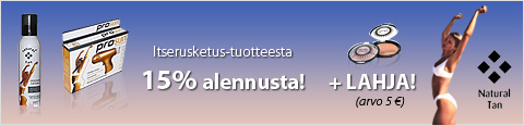 15% alennusta Natrellen itserusketus-tuotteesta