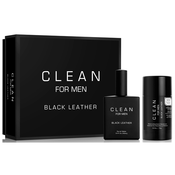 Clean for Men Black Leather - Gift Set