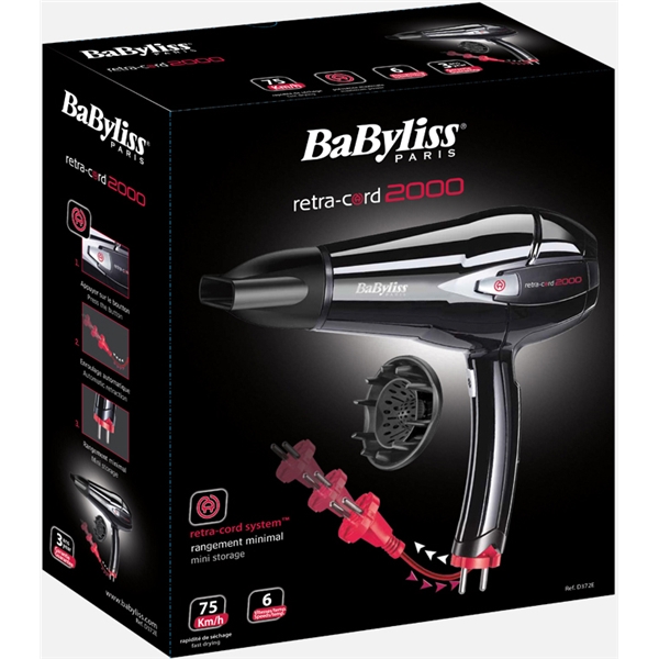 BaByliss D372E Hair Dryer DC Expert Cord Reel (Kuva 2 tuotteesta 4)