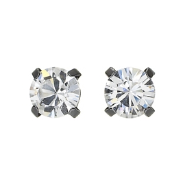 Hematite Plated Square Stud Earrings