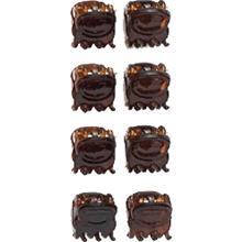 01048 Brown Mini Hair Claw Set