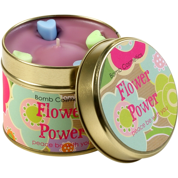 Tin Candle Flower Power