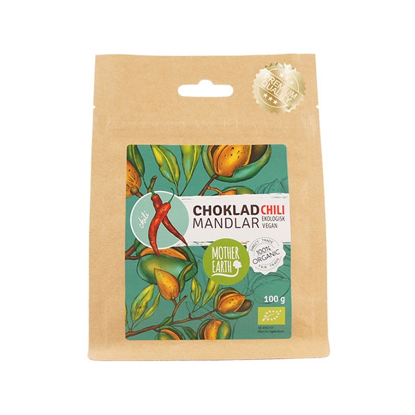 Mandlar Dragerade Choklad Chili 70% EKO