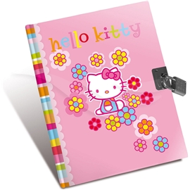 Hello Kitty Flower Päiväkirja lukolla