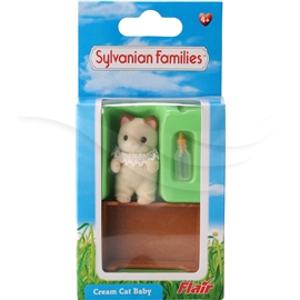Sylvanian Families Cream Cat Baby - Beige