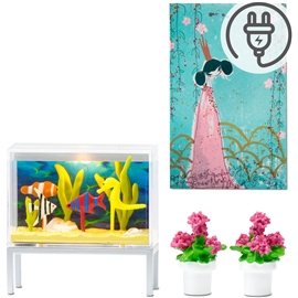 Lundby Småland Akvaario + 3 kukkaa