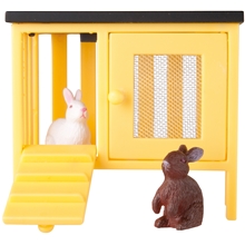 Lundby Småland 2 kaniinia + häkki