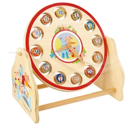 Day&Night Rotating Clock - Punainen