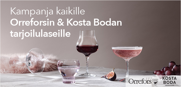 Kampanja Orreforsin & Kosta Bodan tarjoilulaseista!