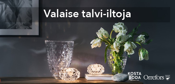 Kampanja Kosta Boda & Orrefors -kynttilälyhdyistä!