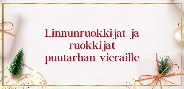 Linnunruokkijat ja ruokkijat puutarhan vieraille