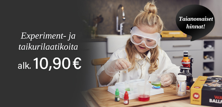 Huikeita taikatemppuja ja jännittäviä kokeita!