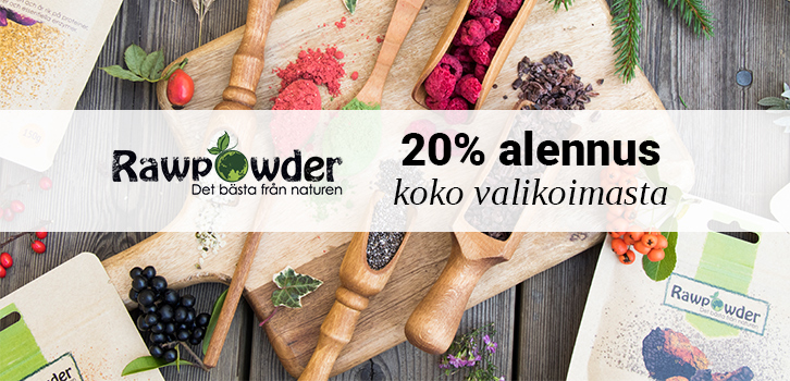 Rawpowder Superfoods - 20% alennusta!