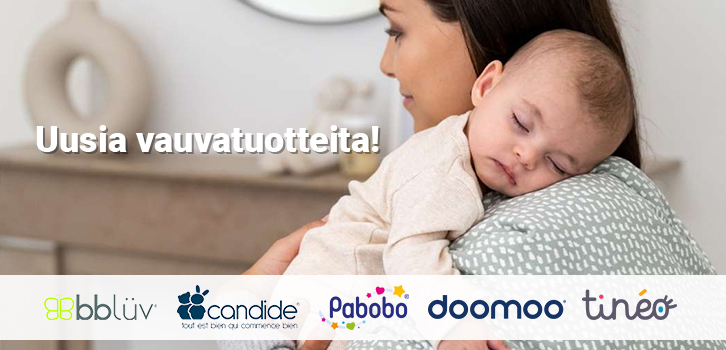 Uusia ja suosittuja tuotteita äidille, raskaana oleville ja vauvoille.