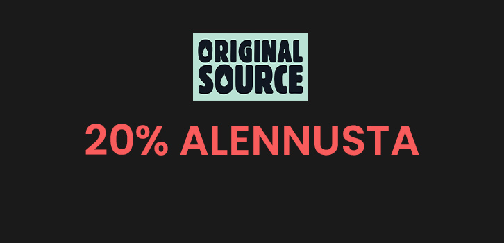 Original Source - 20% alennusta