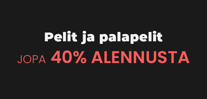 Pelit ja palapelit - jopa 40% alennus