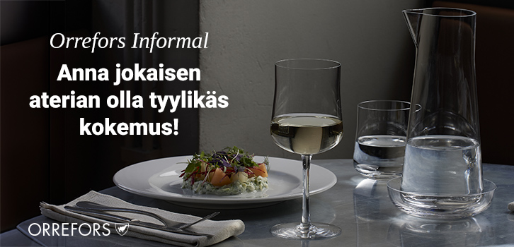 Kampanja Orrefors Informal -sarjassa! – Tee jokaisesta ateriasta tyylikäs kokemus.