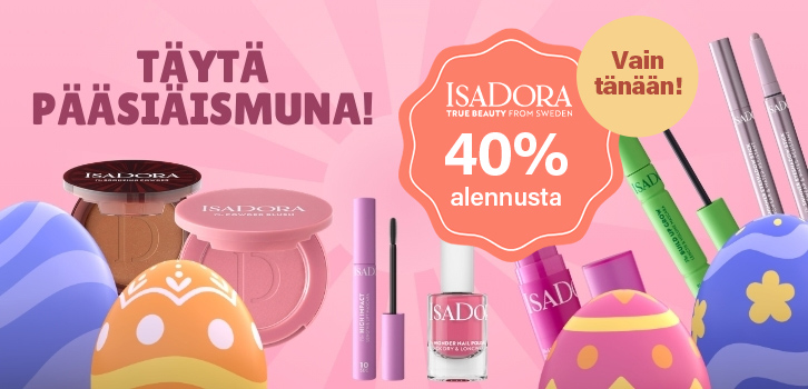 Täytä pääsiäismuna! IsaDora-meikit 40% alennus!! Vain tänään!