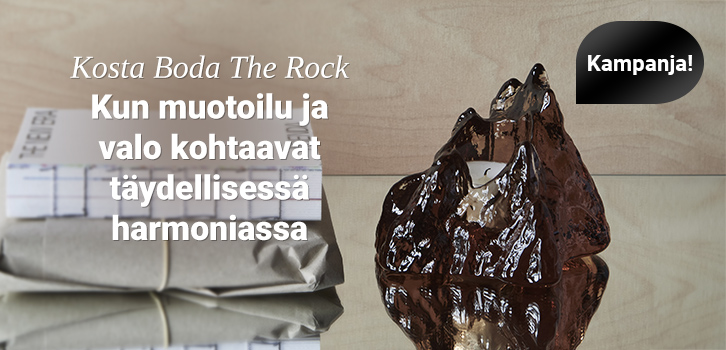 Kampanja Kosta Boda The Rock -tuotteille!