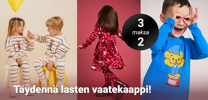 3 kahden hinnalla – Pue pienet suosikkeihinsa