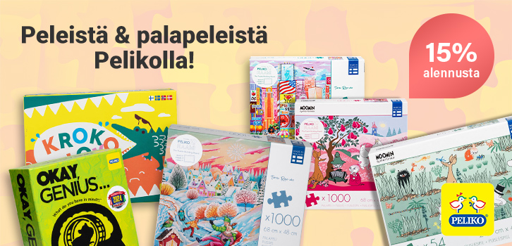 15% alennus peleistä & palapeleistä Pelikolla!