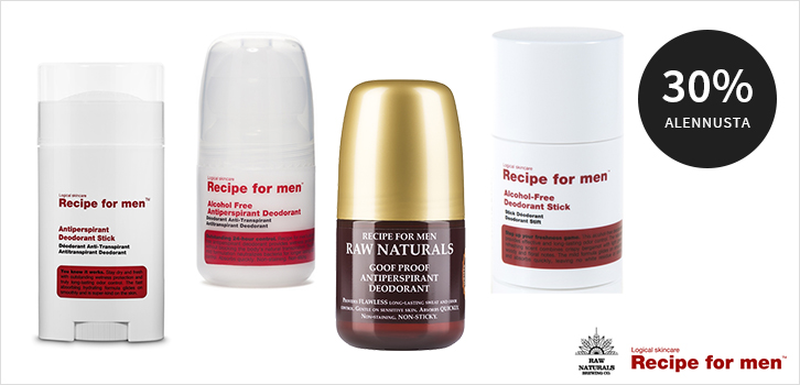 Deodorantit 30% alennusta