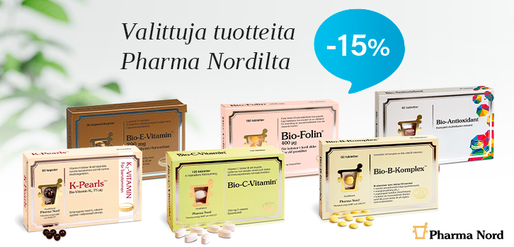 Valittuja tuotteita Pharma Nordilta - 15% alennusta