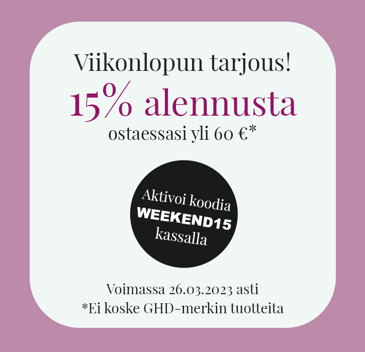 Viikonlopun tarjous - 15% alennusta!