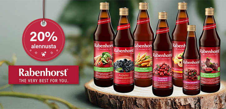Rabenhorst korkealaatuiset ja puhtaat mehut.