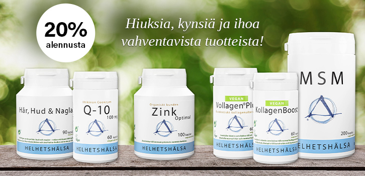 Ravintoa sisältä päin hiuksille, iholle ja kynsille