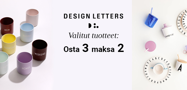 3 kahden hinnalla valikoiduista Design Letters -tuotteista!