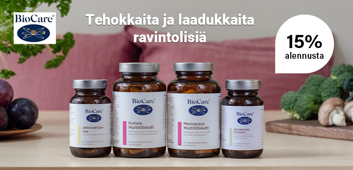 Tehokkaita ja laadukkaita ravintolisiä - 15% alennusta!