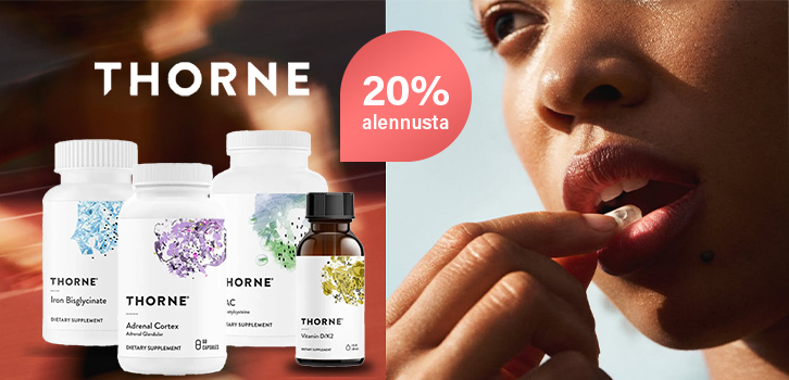 Thorne 20% alennusta!