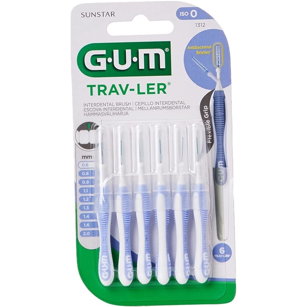 GUM Travler violet 0,6 mm 6st/paket