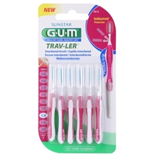 6 kpl/paketti - GUM Travler dark red 1,4 mm 6st/paket