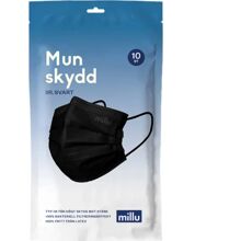 Millu Munskydd IIR Svart 10 kpl