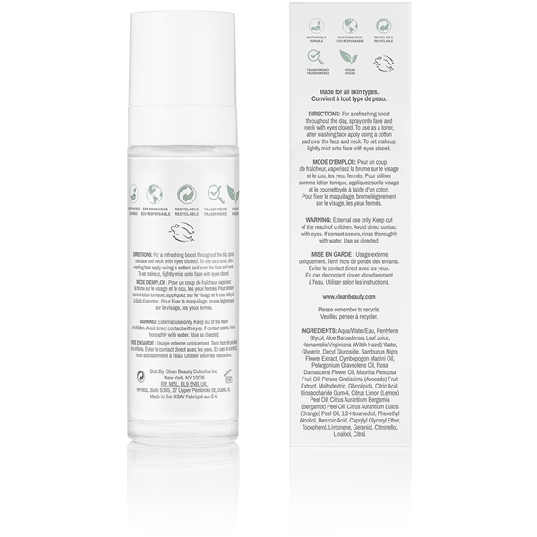 Clean Reserve Elderflower Face Mist (Kuva 2 tuotteesta 4)