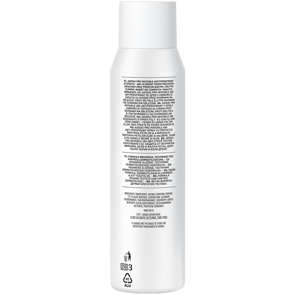 Adidas Pro Invisible Woman - Deodorant Spray (Kuva 2 tuotteesta 2)