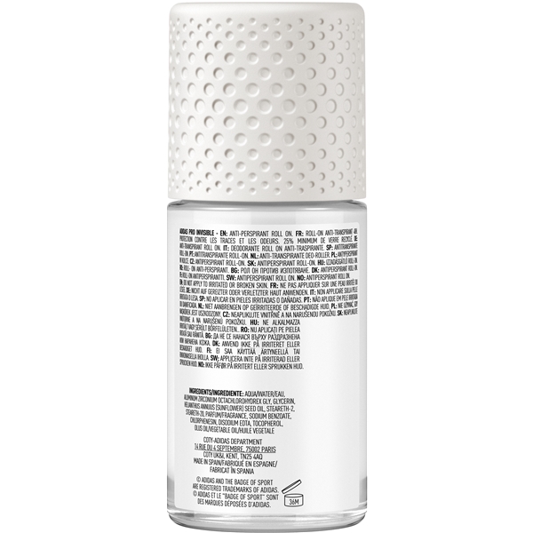 Adidas Pro Invisible Woman - Roll On Deodorant (Kuva 2 tuotteesta 3)