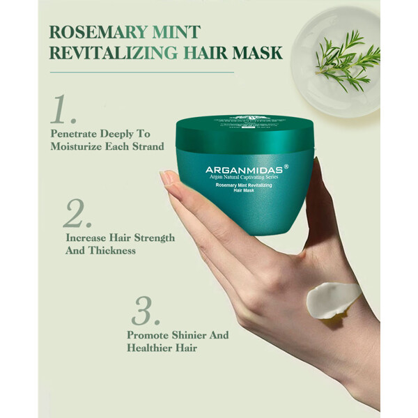 Arganmidas Rosemary Mint Revitalizing Hair Mask (Kuva 10 tuotteesta 11)
