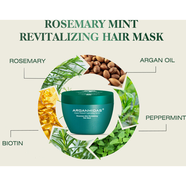 Arganmidas Rosemary Mint Revitalizing Hair Mask (Kuva 9 tuotteesta 11)