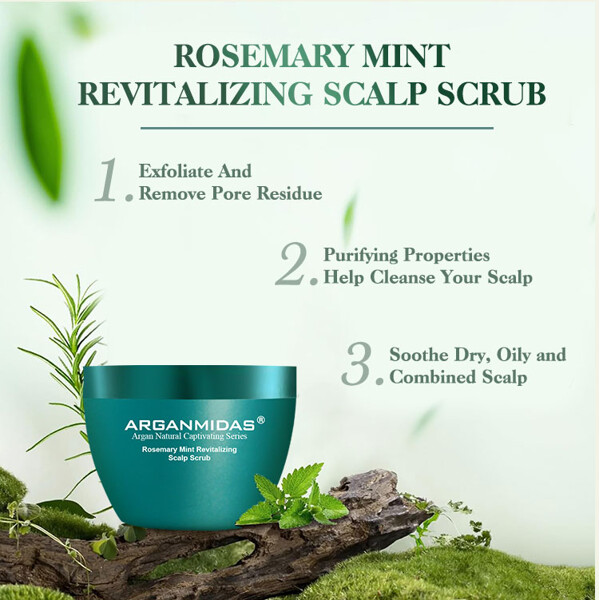 Arganmidas Rosemary Mint Revitalizing Scalp Scrub (Kuva 8 tuotteesta 9)