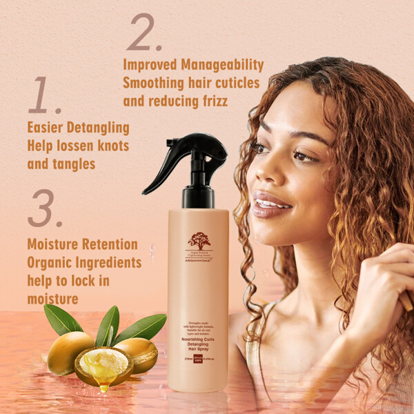 Arganmidas Nourishing Curls Detangling Hair Spray (Kuva 3 tuotteesta 7)