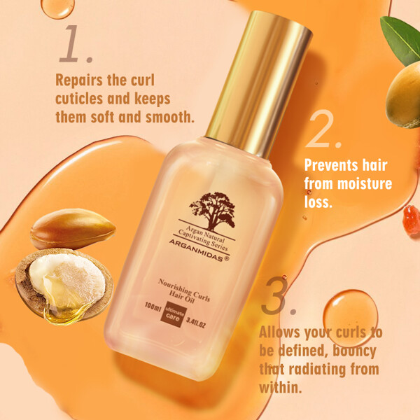 Arganmidas Nourishing Curls Hair Oil (Kuva 3 tuotteesta 8)