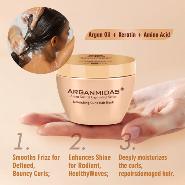 Arganmidas Nourishing Curls Hair Mask (Kuva 5 tuotteesta 8)